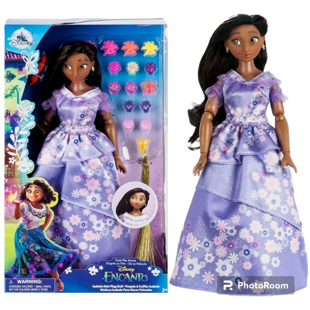 🎄Disney Encanto Isabela Madrigal Hair Play Doll NIB Floral Dress